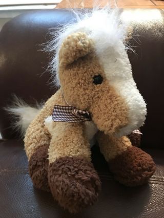 Princess Soft Toys Brown Tan White Horse Pony Plush Stuffed Animal Lovey 9 "