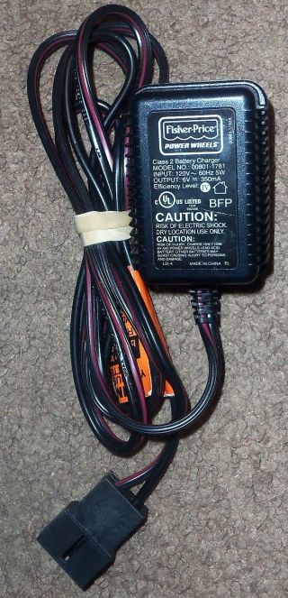 6v Power Wheels Battery Charger Oem Fisher - Price 00801 - 1781 Ride On