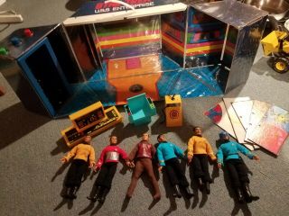 Star Trek U.  S.  S.  Enterprise Action Playset,  6 Figures 1974 Model 51210 Mego