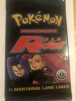 Pokemon Team Rocket Booster Pack First Edition Factory Wotc