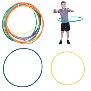 24 " Standard Size Colorful Hula Hoops Set Kids Fun Activity Multi Use Hop Rings