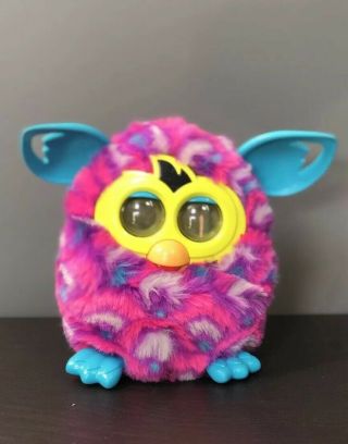Pink Blue Yellow Furby Boom Tie Dye No Battery Cover