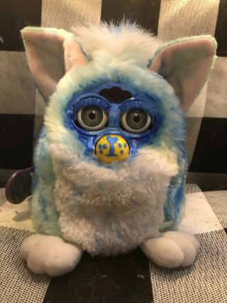 1999 Furby Custom Carebear Blue And White,  Not