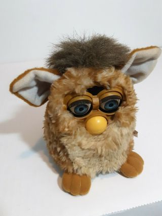 1998 Furby 70 - 800 Non Gray Hair Back Tan Front With Tags Tiger Ele.