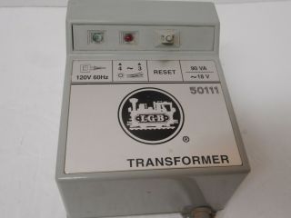 LGB 50111 AC TRANSFORMER 6 Amp,  18 Volt,  110 Volt with Instructions G Scale 2