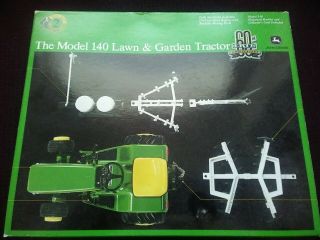 2005 Ertl (precision 2) John Deere 140 Garden Tractor W/implements.  Displayed