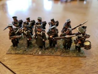 28mm Superbly Painted Russian Napoleonic Line Metal 11 Figs