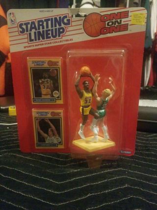 Magic Johnson And Larry Bird 1989 Starting Line Up Also With Cards