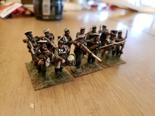 28mm Superbly Painted Russian Napoleonic Line Metal 12 Figs