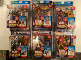 Marvel Legends Baf Modok Series Complete Set Of 6 Noc 2006 Build A Figure