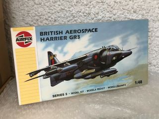 Airfix 1/48 British Aerospace Harrier Gr.  3,  Humbrol Boxing 1988 Issue.