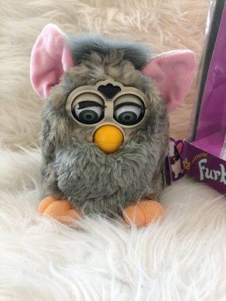 Vintage Electronic Furby 79 - 800 Pink Gray With Box And Paperwork 1998