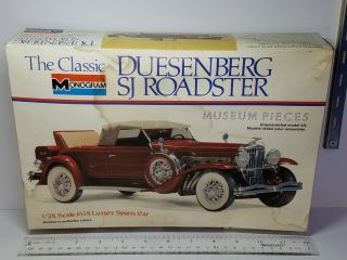 1/24 Monogram 1934 Luxury Sports Car Duesenberg Sj Roadster Model Kit Unsealed