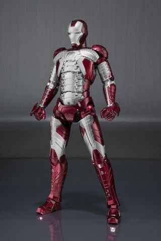 Iron Man Mark 5 Mk V,  Hall Of Armor Set S.  H.  Sh Figuarts Action Figure Bandai