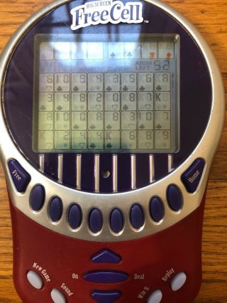 Radica Big Screen Freecell Handheld Electronic Game.  Sound Does Not Seem To Work