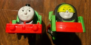 Thomas & Friends Turbo Percy And Percy Trackmaster Battery Operated Motorized