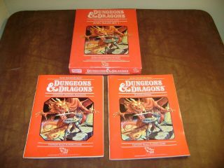 Dungeons & Dragons Tsr 1011 Basic Rules Set 1 1983 Red Box & 2 Books Only D&d