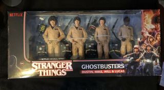 Mcfarlane Toys Stranger Things Ghostbusters 4 Pack Mike Will Dustin Lucas