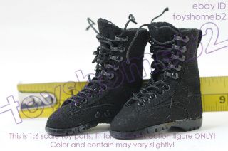1:6 Scale Verycool Vcf2035 Villa Sister Flower Black Combat Boots
