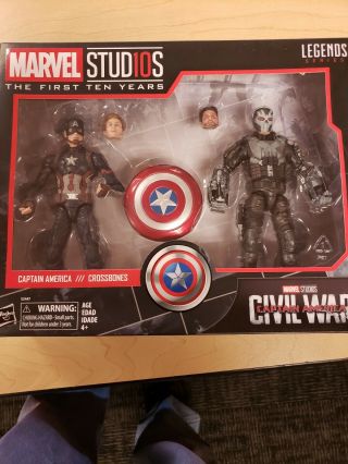 Marvel Legends Studios First Ten 10 Years Civil War Captain America Crossbones