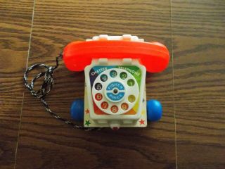 Vintage Fisher Price Chatter Telephone 747 1961 Clicking Phone