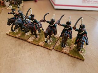 28mm Superbly Painted Russian Napoleonic Chassuers Metal 6 Figs Front Rank Figs