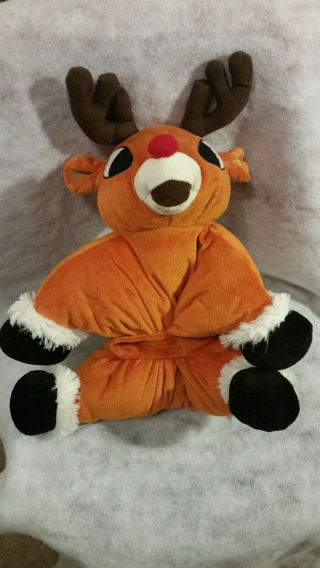 Pillow Rudolph The Red Nose Reindeer Plush Animal Christmas Teddy Mountain