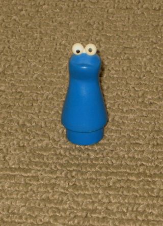 Vintage Sesame Street Fisher Price Little People Cookie Monster Figure