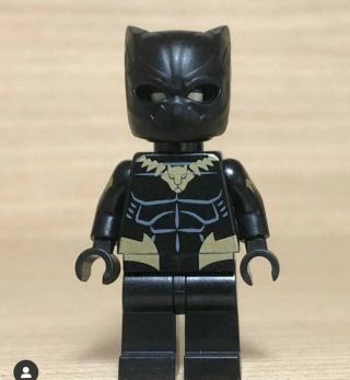 Lego Custom Black Panther Minifigure Pad Printed