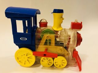 Vintage Ideal Toys 1974 Think and Learn Toot Loo Whistling Train Engine 2