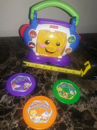 Fisher Price Cd Player Toy With 3 Cds Toddler Music Lights Fun