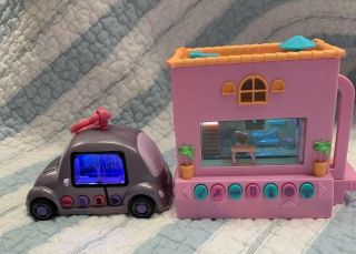 2 Pixel Chix Yellow House And Car Mattel 2005,  Electronic Game Digital Toy