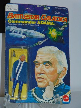 1978 Mattel Battlestar Galactica - Commander Adama 3 3/4 " Action Figure - Carded