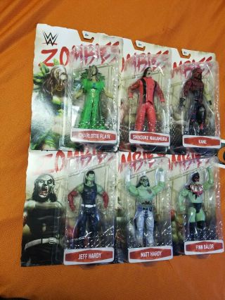 Wwe Zombies Series 3 Full Set Of 6 Action Figures Hardy Bros Charlotte Flair
