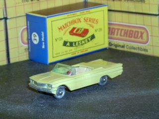 Matchbox Lesney Pontiac Convertible 39 B3 24spw Yellow Red Sc7 Ex/nm Crafted Box