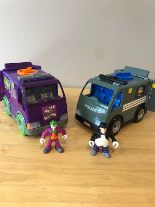 Imaginext Dc Gotham City Police Van & Joker Van
