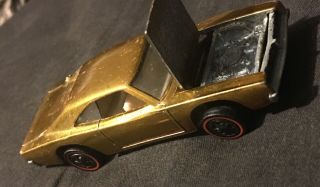 Hot Wheels Redline 1969 Us Gold Custom Dodge Charger With White Interior