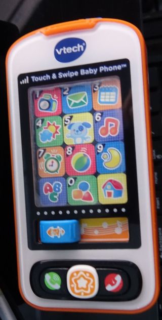 Work Vtech Touch & Swipe Baby Phone,  Touch Screen,  12 Apps,  2 Modes Of Play