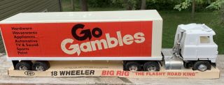 Old Processed Plastic 18 Wheeler Big Rig Truck Toy - Gambles Hardware -