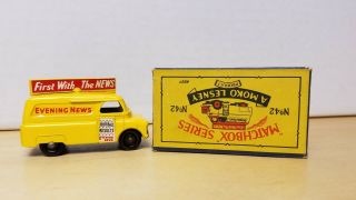 Matchbox Lesney Evening News Van No.  42 & Box Rare Fine Bpw