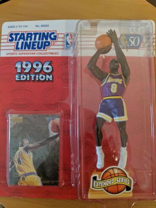 1996 Kobe Bryant Starting Lineup Extended Figure Purple Lakers Jersey