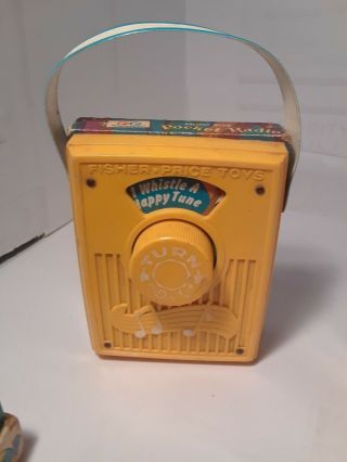 1977 Fisher Price Music Box Pocket Radio I Whistle A Happy Tune