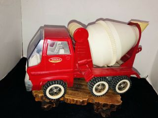 Vintage Tonka Cement Mixer Pressed Metal Truck Red Tonka Truck