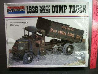 Vintage Monogram 1/24 1926 Mack Bulldog Coal Dump Truck Plastic Model Kit