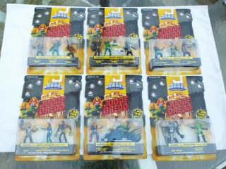 Complete Set Of 6 1995 Judge Dredd Mega Heroes.  Nip Mattel 2.  5 " Action Figures