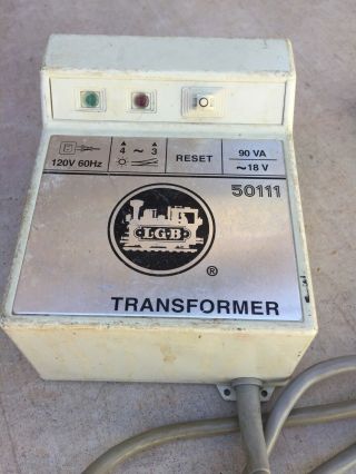 LGB 50111 AC TRANSFORMER 6 Amp,  18 Volt,  110 Volt - G Scale 2