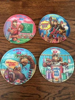 1988 " The Many Faces Of Alf " Set Of 4 Records Burger King Promo 80s Alien Sitcom