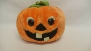 Vintage Pumpkin Stuffed Animal Dakin Jack O Lantern 1982 Halloween Plush Decor