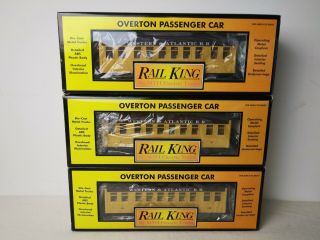 Rail King W.  A.  R.  R.  Overton Passenger Cars - Set Of 3 Numbers 12 16 8