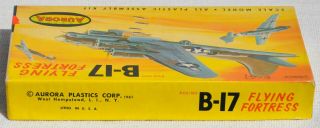 Vintage Aurora 491 - 50 Boeing B - 17 Flying Fortress Bomber Military Model BOX ONLY 3
